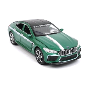 Детски автомобил BMW, Метален, С отварящи се врати, 1:24, Зелен, Без опаковка