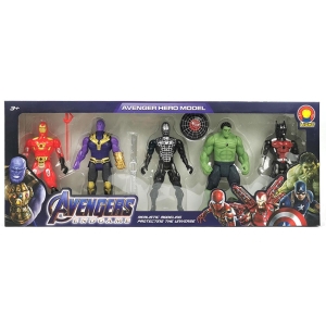 Комплект фигурки Avengers, С оръжие, 5 броя, 54х21х5см