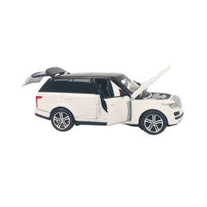 Метален автомобил Range Rover, С отварящи се врати, 1:32, Бял, Без опаковка