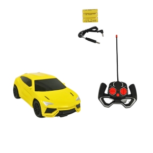 Детска количка Lamborghini Urus, С дистанционно, Презареждащи батерии, Жълта
