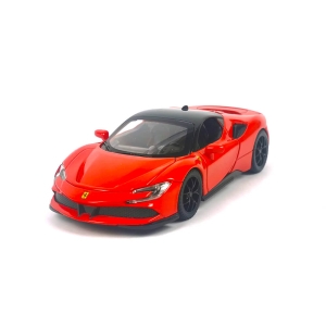 Метален автомобил Ferrari, Със звук и светлини, Червен, 1:32, Без опаковка