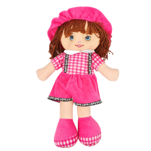 Мека кукла, Парцалена, Розова, 45 см