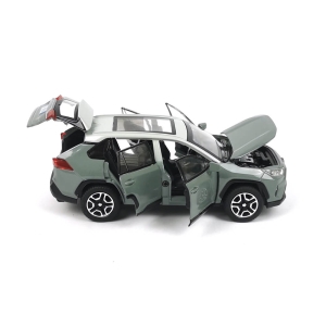Метална кола Toyota RAV4, Със звук и светлини, Сива, 1:32, Без опаковка