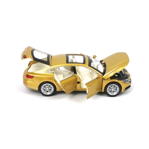 Метална кола Volkswagen Passat CC, С отварящи се врати, Жълта, Без опаковка