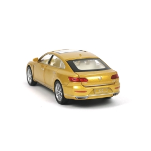Метална кола Volkswagen Passat CC, С отварящи се врати, Жълта, Без опаковка