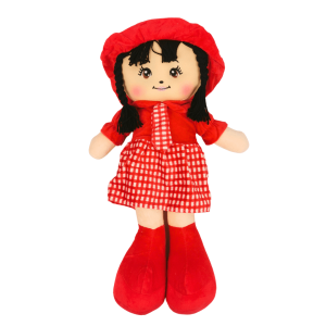 Мека кукла, Парцалена, Червена, 57 см