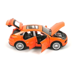 Метална кола Porsche Cayenne, С отварящи се врати, 1:24, Оранжева, Без опаковка