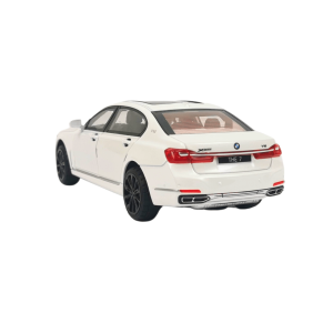 Метална кола BMW 7 Series, С отварящи се врати, 1:24, Бяла, Без опаковка