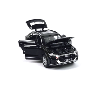 Метален джип Audi Q8, Със светлини и звуци, Черен, Без опаковка, 20х9x7см