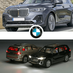 Метален автомобил BMW X7, Със светлини и звуци, Червен, Без опаковка, 20х8х7см