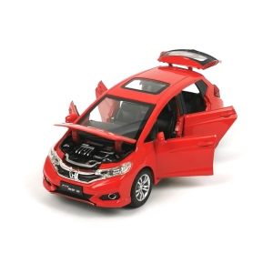 Метална кола Honda, С отварящи се врати, 1:32, Червена, Без опаковка