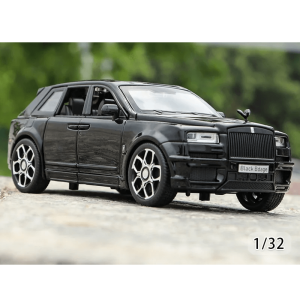 Метална количка Rolls Royces Cullinan, Със светлини и звуци, 1:32, Черна