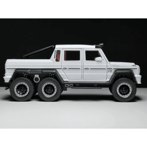 Метален автомобил Mercedes-benz G63 AMG 6×6, С отварящи се врати, Бял, Без опаковка