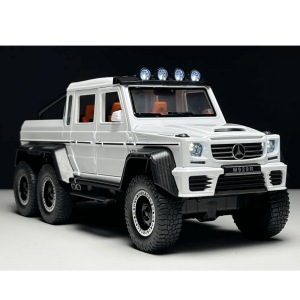 Метален автомобил Mercedes-benz G63 AMG 6×6, С отварящи се врати, Бял, Без опаковка