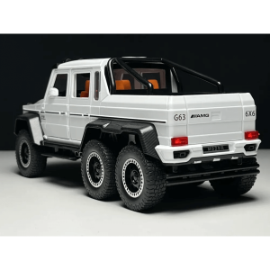 Метален автомобил Mercedes-benz G63 AMG 6×6, С отварящи се врати, Бял, Без опаковка