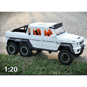 Метален автомобил Mercedes-benz G63 AMG 6×6, С отварящи се врати, Бял, Без опаковка