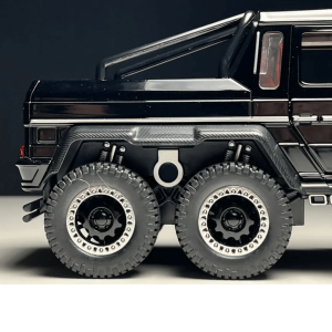 Метален автомобил Mercedes-benz G63 AMG 6×6, С отварящи се врати, Черен, Без опаковка
