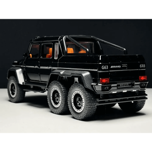 Метален автомобил Mercedes-benz G63 AMG 6×6, С отварящи се врати, Черен, Без опаковка