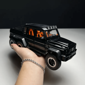 Метален автомобил Mercedes-benz G63 AMG 6×6, С отварящи се врати, Черен, Без опаковка