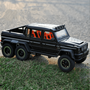 Метален автомобил Mercedes-benz G63 AMG 6×6, С отварящи се врати, Черен, Без опаковка