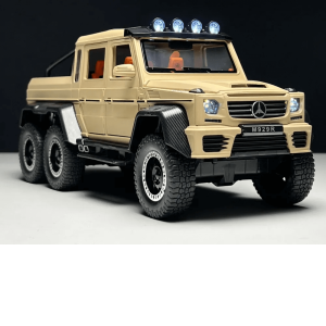Метален автомобил Mercedes-benz G63 AMG 6×6, С отварящи се врати, Кафяв, Без опаковка