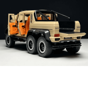 Метален автомобил Mercedes-benz G63 AMG 6×6, С отварящи се врати, Кафяв, Без опаковка