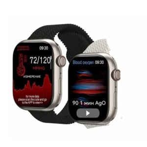 Смарт часовник, HK 8 PRO, HK 9 Pro, Сензорен екран AMOLED, За iPhone и Android,Сив