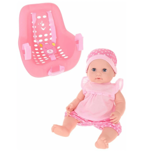 Кукла бебе, Със столче за хранене, Розова 