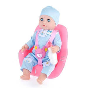 Кукла бебе, Със столче за хранене, Синя