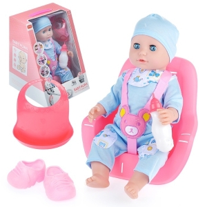 Кукла бебе, Със столче за хранене, Синя