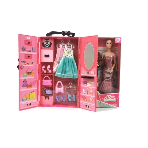 Комплект гардероб, С кукли семейство и рокли
