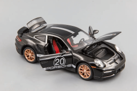 Метална количка Porsche 911 GT3, С отварящи се врати, Черна, 1:32, Без опаковка