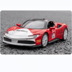 Метална кола Ferrari, С отварящи се врати, 1:32, Червена