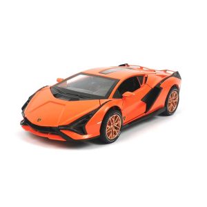Метална кола Lamborghini, С отварящи се врати, Оранжева, 1:32