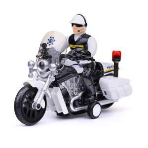 Детска играчка мотор, С полицай, Звук, Светлини
