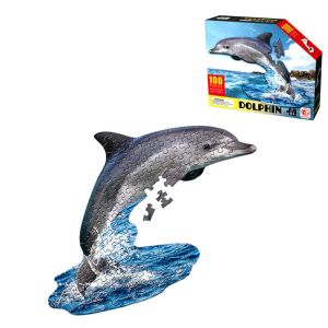 Пъзел делфин, С 100 елемента