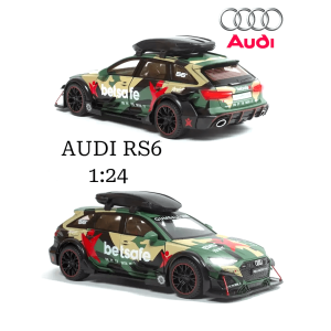 Метална количка Audi Rs6, Камуфлажна, Зелена, Без опаковка