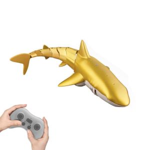 Играчка акула, С дистанционно управление, Плуваща, Жълта