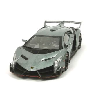 Метален количка Lamborghini Veneno, С пушек, 1:24, Сива, Без опаковка