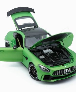 Метален автомобил Mercedes AMG GTR, С пушек, Зелен, Без опаковка