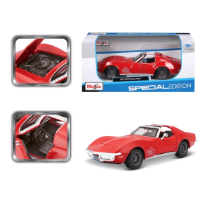 Метален автомобил, Chevrolet Corvette 1970, 1:24, Червена, Maisto, 31202RD