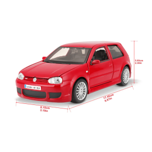 Метален автомобил, VW Volkswagen Golf R32, 1:25, Червен, Maisto, 31290RD