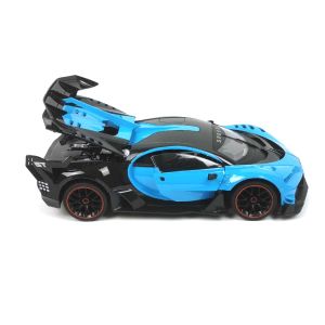 Детска кола Bugatti, С дистанционно, Отварящи се врати, 1:12, Синя