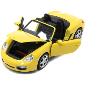 Метална количка Porsche Cabrio , Звук, Светлини, Жълта