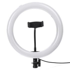 Ринг лампа с трипод 210 см., осветление за грим, TikTok, streaming, video chat, диаметър 26см, фотография