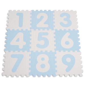 Мек пъзел килим Цифри син 1001B3(WH/BE)AB