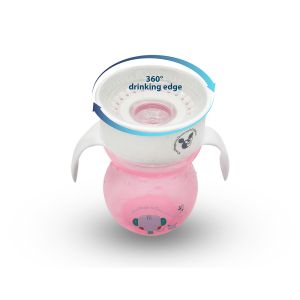 Неразливна чаша 270ml Magical Cup розов C0669H