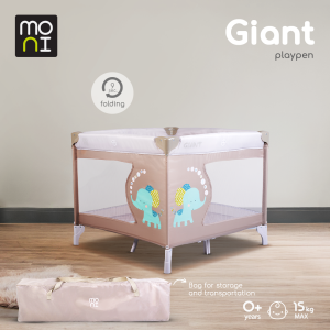Детска кошара за игра Giant светлорозов