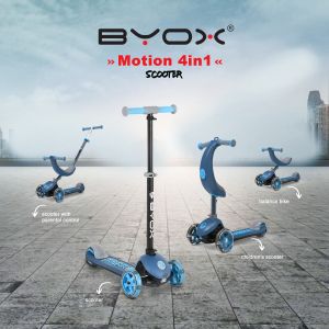 Тротинетка Motion 4в1 син
