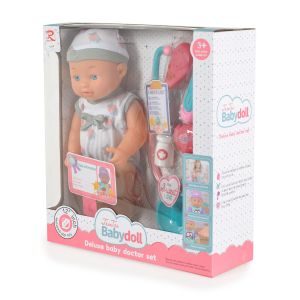 Кукла 31см със стетоскоп и звук Hippo 6818